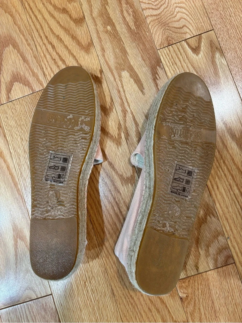 Soludos Pink Canvas Espadrille Slip-Ons